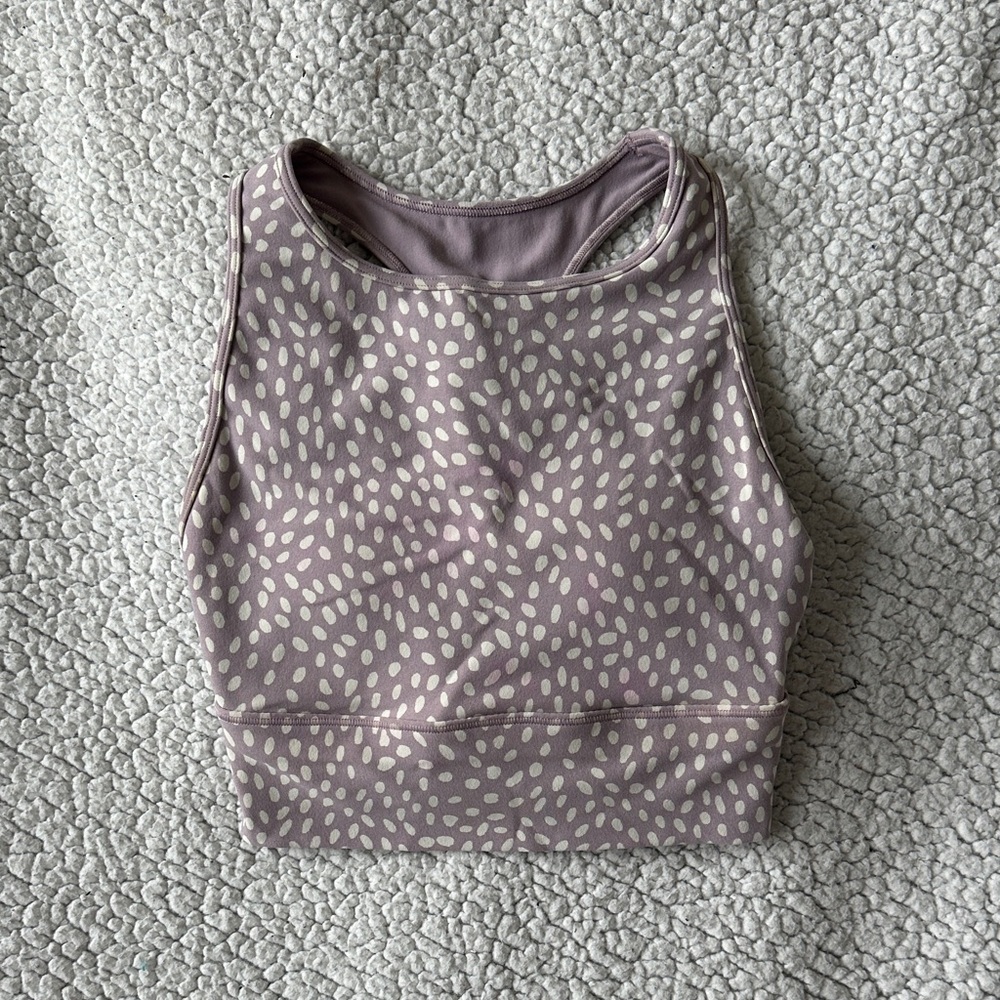 CALIA by Carrie Underwood Lavender and White Crop Top